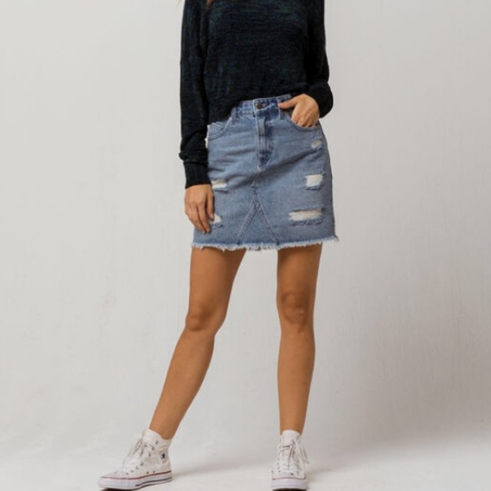 NWOT High Waisted Denim Skirt | M